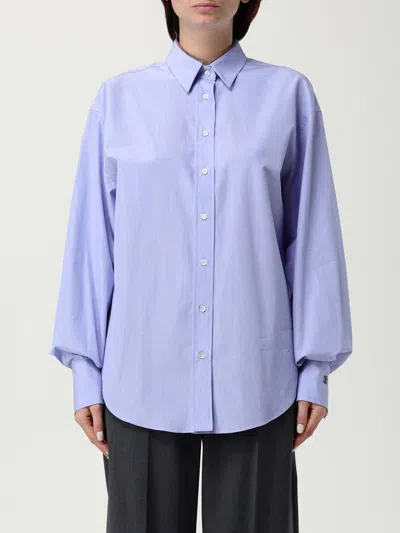 BRUNELLO CUCINELLI SHIRT BRUNELLO CUCINELLI WOMAN COLOR GNAWED BLUE,H28640011