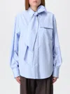 Brunello Cucinelli Bow Pocket Long Sleeve Shirt In Blue
