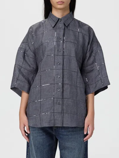 BRUNELLO CUCINELLI SHIRT BRUNELLO CUCINELLI WOMAN COLOR GREY,G96302020
