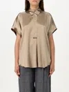 Brunello Cucinelli Jewel Embellished Silk Top In Kaki