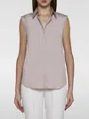 Brunello Cucinelli Sleeveless Cotton-blend Blouse In Pink