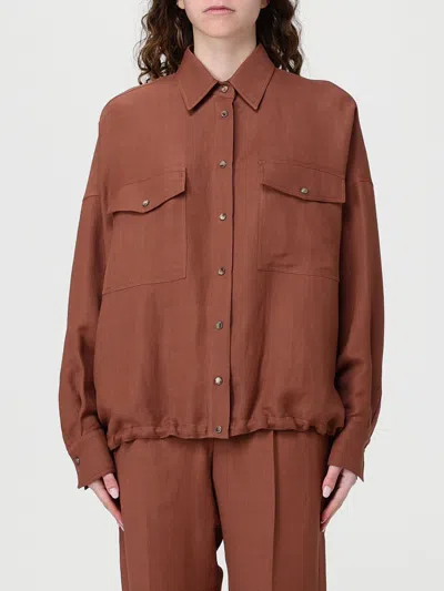 Brunello Cucinelli Shirt  Woman Color Red In Brown