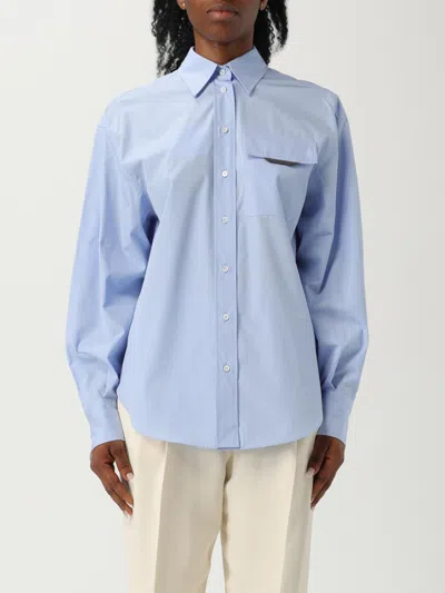 BRUNELLO CUCINELLI SHIRT BRUNELLO CUCINELLI WOMAN COLOR SKY BLUE,H22920016
