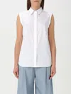 Brunello Cucinelli Cotton Poplin Button-front Shirt With Monili Collar In White