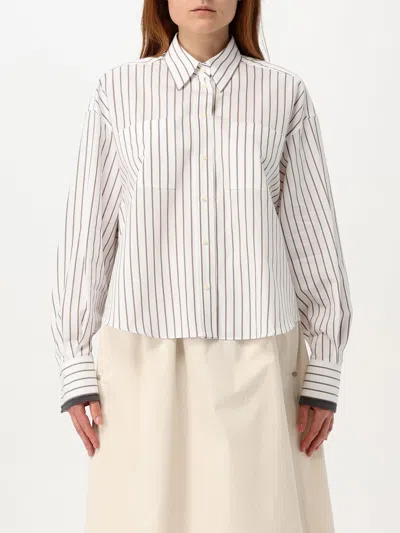 BRUNELLO CUCINELLI SHIRT BRUNELLO CUCINELLI WOMAN COLOR WHITE,G49410001
