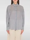 Brunello Cucinelli Camicia  In Lino E Seta A Righe