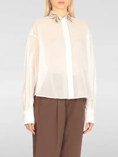 Brunello Cucinelli Shirt  Woman Color White In Neutral
