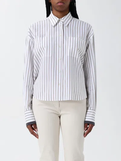 Brunello Cucinelli Hemdbluse  Damen Farbe Weiss