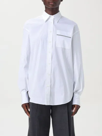 BRUNELLO CUCINELLI SHIRT BRUNELLO CUCINELLI WOMAN COLOR WHITE,F79090001