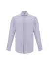 Brunello Cucinelli Striped Cotton Shirt Button-down Collar In C011