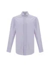 Brunello Cucinelli Striped Cotton Shirt Button-down Collar In C011