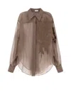 Brunello Cucinelli Blouse In Cacao
