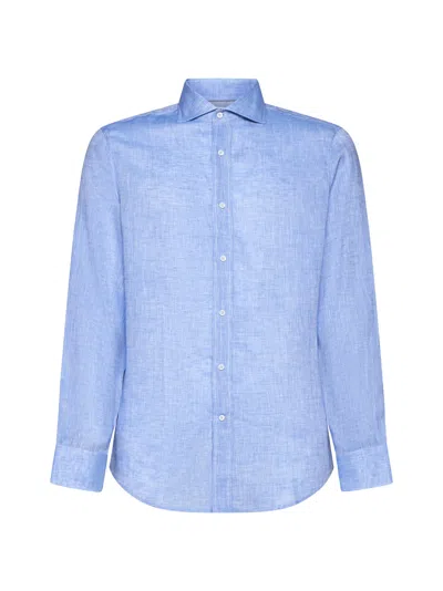 Brunello Cucinelli Shirt In Clear Blue