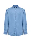 Brunello Cucinelli Men's Denim Sport Shirt In Clear Blue