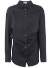 Brunello Cucinelli Button-down Draped Shirt In Blue