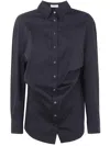 Brunello Cucinelli Button-down Draped Shirt In Blue