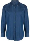 Brunello Cucinelli Collared Shirt Buttons Sleeves In Blue