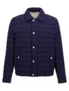 Brunello Cucinelli Shirt Down Jacket In Blau