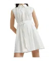 Brunello Cucinelli Mini Chemisier Dress With Monili In White