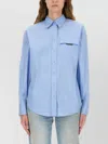 Brunello Cucinelli Shirt Featuring Shiny Flap Detail In Blue