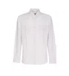 Brunello Cucinelli Men Cotton Piquet Shirt In Gray