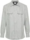 Brunello Cucinelli Virgin Wool Flannel Overshirt In Gray