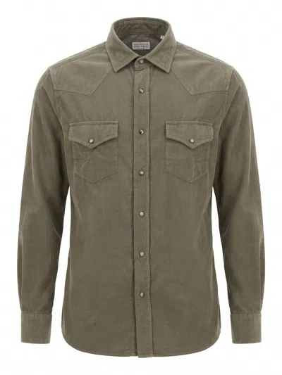 Brunello Cucinelli Shirt In Green