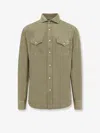 Brunello Cucinelli Corduroy Long-sleeved Shirt In Green