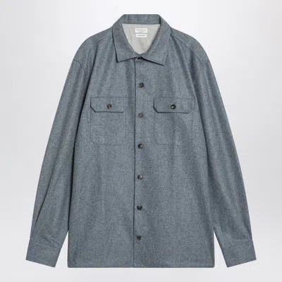BRUNELLO CUCINELLI BRUNELLO CUCINELLI  SHIRT GREY CLOUD IN WOOL