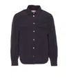 Brunello Cucinelli Shirt Jacket With Logo Buttons In Blue