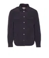Brunello Cucinelli Shirt Jacket With Logo Buttons In Blue