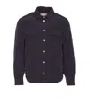 Brunello Cucinelli Shirt Jacket With Logo Buttons In Blue