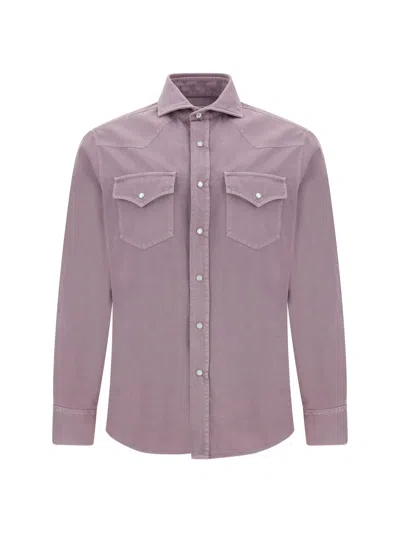 Brunello Cucinelli Shirt In Purple