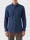 Brunello Cucinelli Blue Regular Solid Shirt In Blue