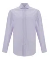 Brunello Cucinelli Striped Cotton Shirt Button-down Collar In Multicolor