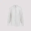 Brunello Cucinelli White Rock Salt Cotton Shirt In Salgemma Bianco