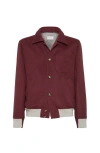 Brunello Cucinelli Button-up Wool-blend Jacket In Red