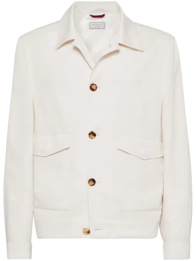Brunello Cucinelli Shirt-style Jacket In Neutrals