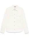 Brunello Cucinelli Shirt-style Outerwear Unlined In Water-repellent Microfibre With Heat Tapes In White