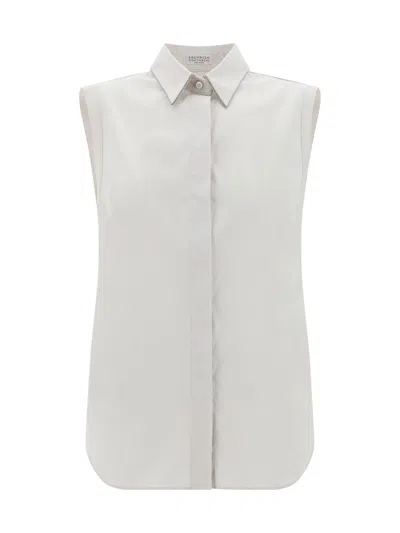 Brunello Cucinelli Shirt In Warm White