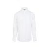 Brunello Cucinelli Striped Pattern Linen Shirt In White