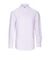 Brunello Cucinelli Striped Shirt With Long Sleeves And Regular Collar In Purple