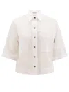 Brunello Cucinelli Cotton Shirt With Jewel Application In White