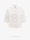 Brunello Cucinelli Cotton Shirt With Jewel Application In White