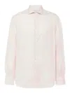 Brunello Cucinelli Graphic-print Cotton Shirt In White