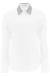 Brunello Cucinelli Women's "shirt With Beaded Collar In White