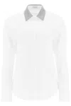 Brunello Cucinelli Women's "shirt With Beaded Collar In White