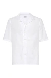 Brunello Cucinelli Short Sleeve Shirt In White