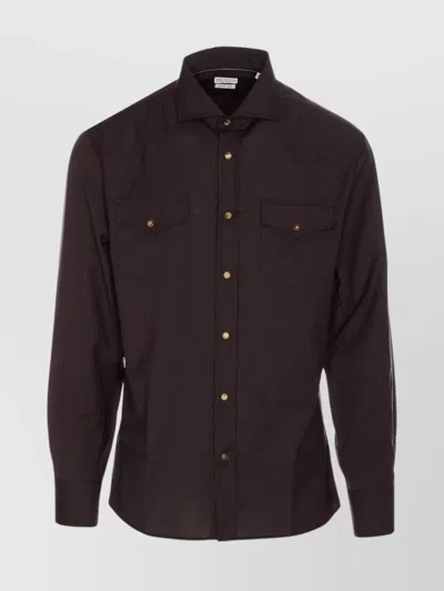 Brunello Cucinelli Shirt With Chest Pockets And Long Sleeves
