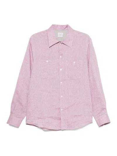 Brunello Cucinelli Shirt With Chest Pockets In Pink